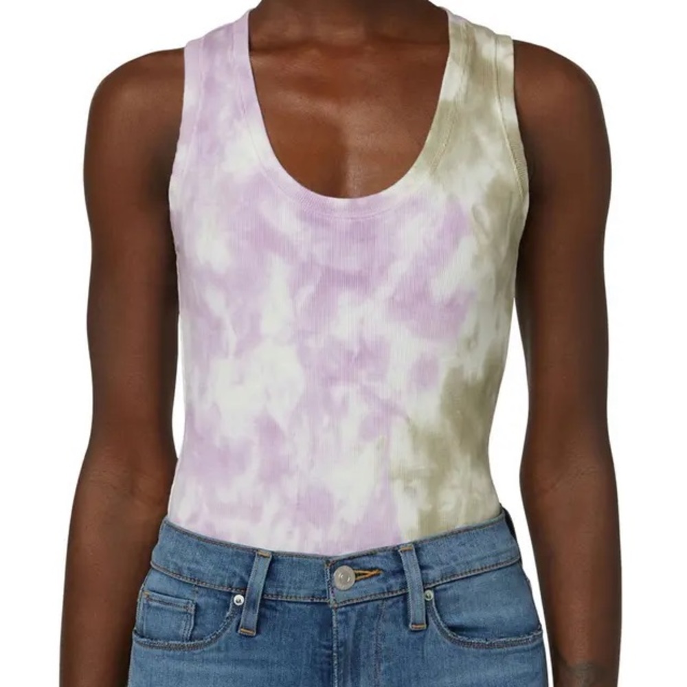 NWT HUDSON Tie Dye Cutout Sleeveless Scoop Neck Bodysuit Womens Size Medium - Picture 5 of 7